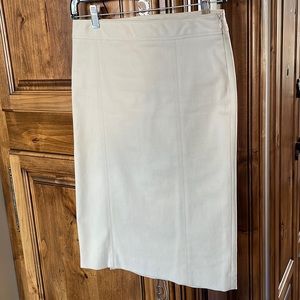 THEORY Khaki Cotton Blend Pencil Skirt 0